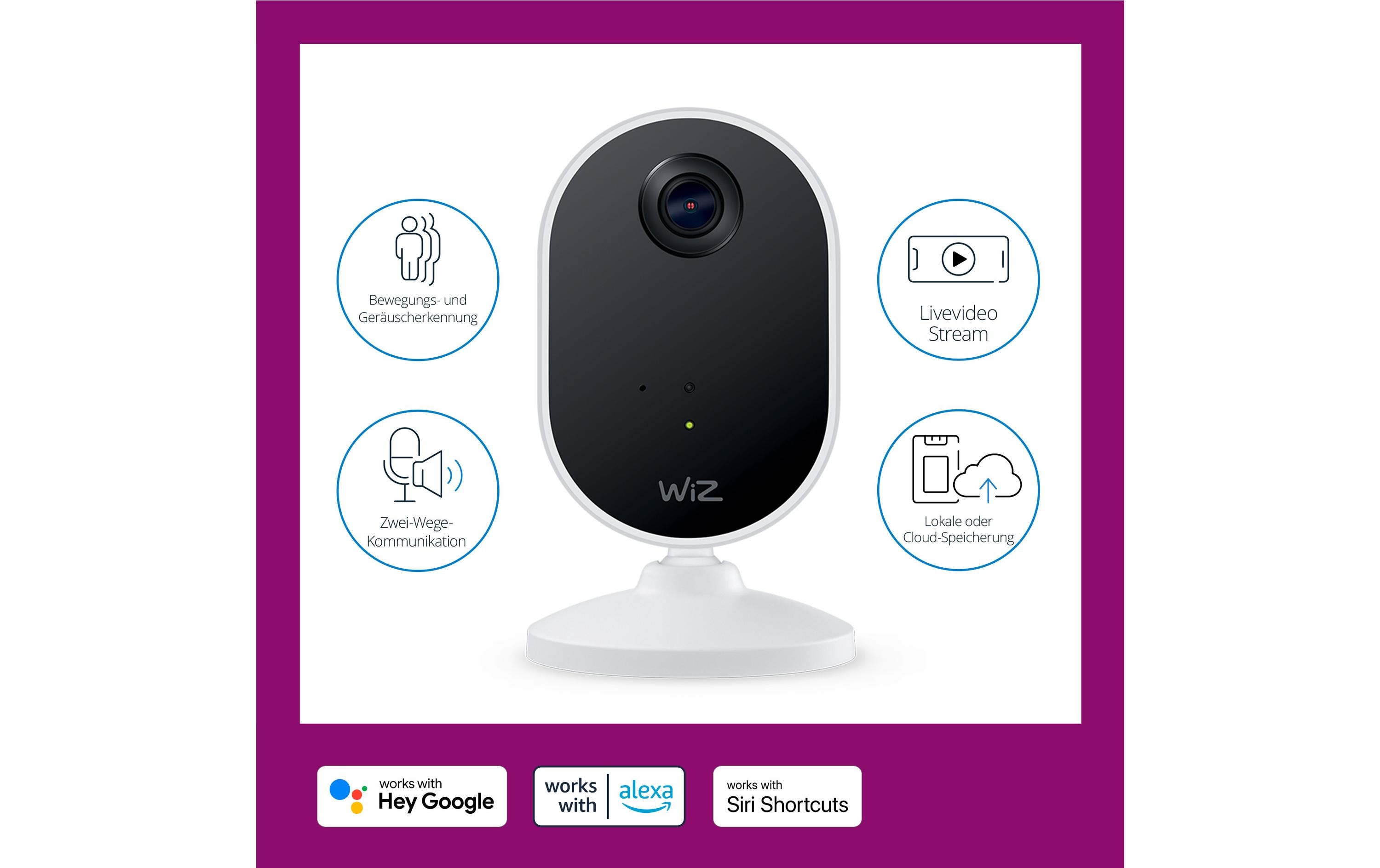 1572930_6 - Mediatech WiZ Indoor Camera WIFI, 1080P HD, IR night vision