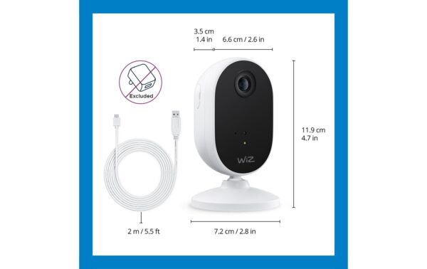 1572930_7 - Mediatech WiZ Indoor Camera WIFI, 1080P HD, IR night vision