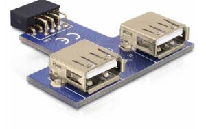 Delock 41824 USB Pinheader Buchse auf 2 x USB 2.0 Buchse - oben kaufen Schweiz | Mediatech.ch