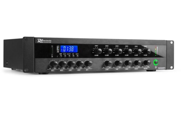 Power Dynamics PDW360MP3 100V 6-Zone Amplifier 360W, BT