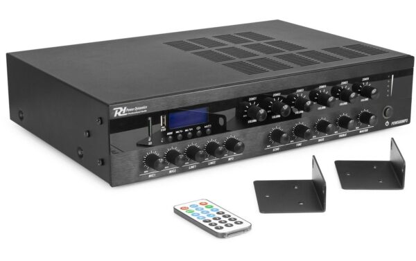 Power Dynamics PDW360MP3 100V 6-Zone Amplifier 360W, BT