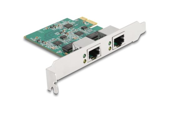 Delock PCI x1 Karte zu 2x RJ45 2.5 Gigabit LAN RTL8125 kaufen Schweiz | Mediatech.ch