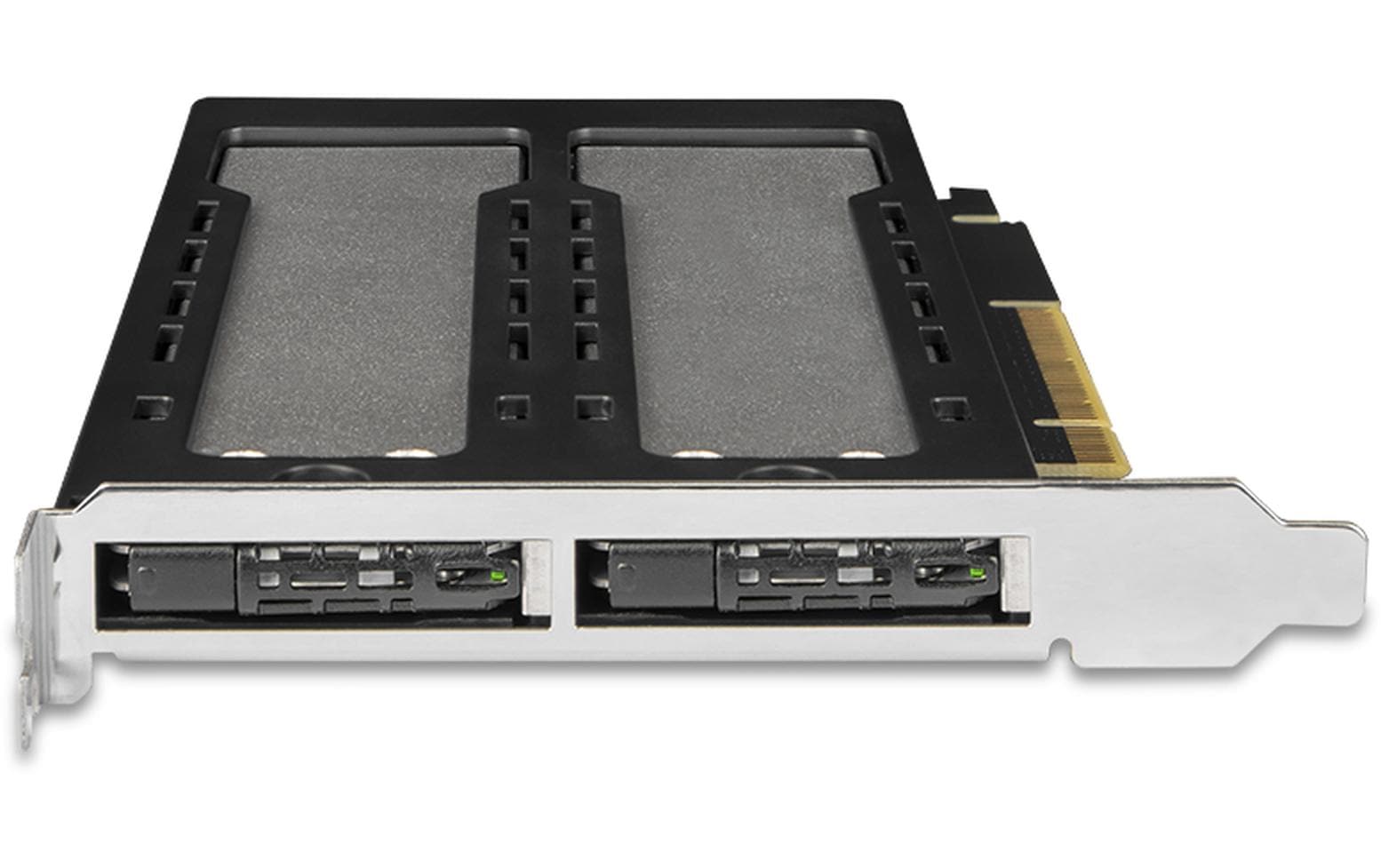 ICY DOCK Wechselrahmen M.2 MB842MP-B schwarz, 2x M.2 PCIe NVMe to PCIe 4.0 x8 kaufen Schweiz | Mediatech.ch