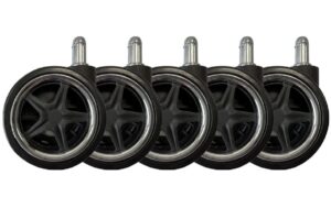 LC-POWER Gaming Stuhlrollen 5er Set. schwarz