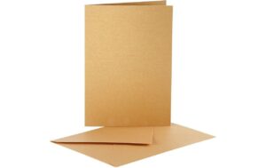 Creativ Company Karten  und Couvert gold, 10 Stück, 10.5 x 15 cm