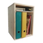 Holz ZollhausSitz-undAufbe.Hocker aus Holz Traglast 80kg gesamt Fach 5kg,43.1x30x30 cm
