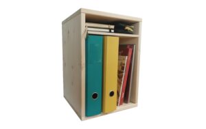 1585010 - Mediatech Holz ZollhausSitz-undAufbe.Hocker aus Holz Traglast 80kg gesamt Fach 5kg,43.1x30x30 cm