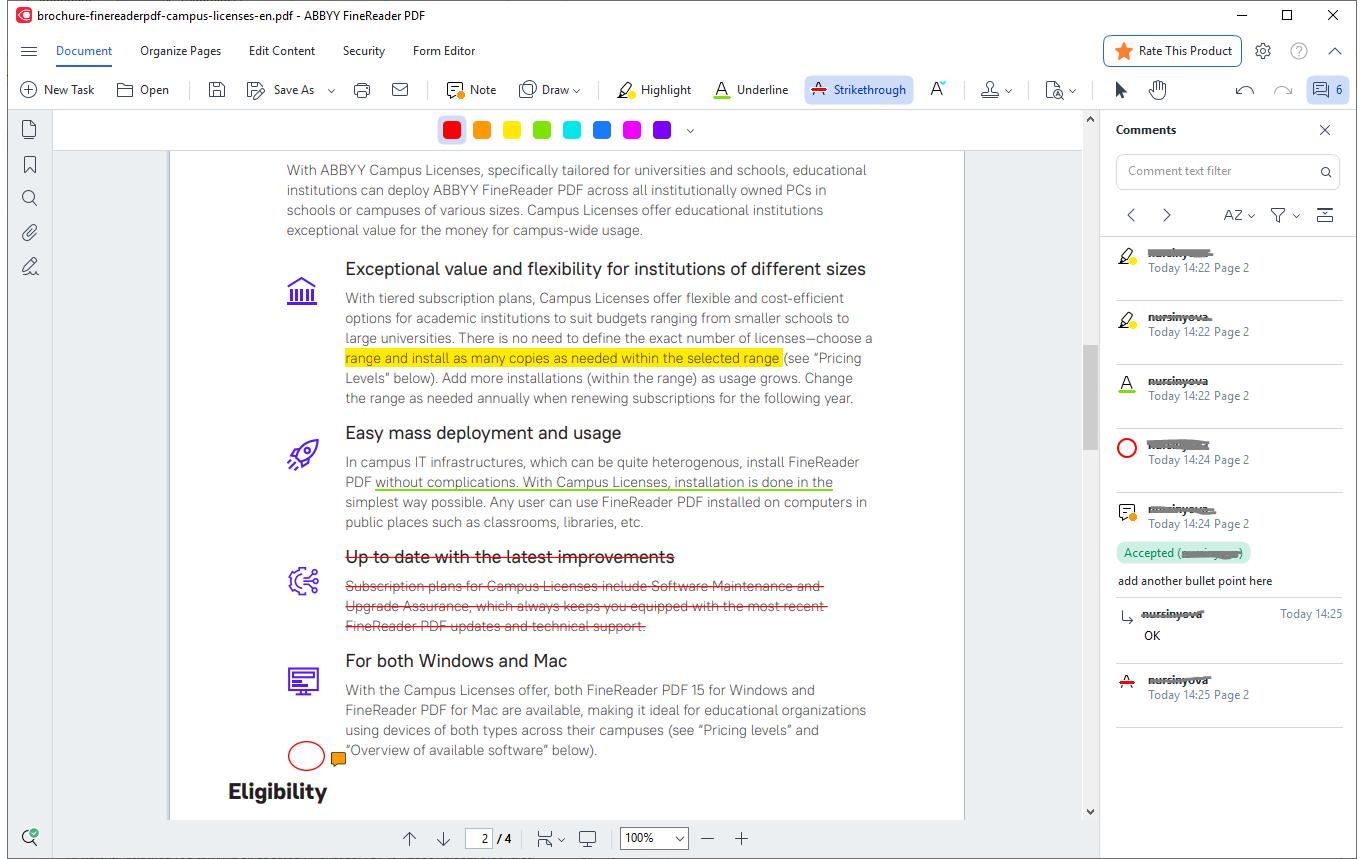 1586259_3 - Mediatech ABBYY FineReader PDF Corporate EDU/GOV/NPO Concurrent, 26-50 Lizenzen, Sub, 1yr, ML