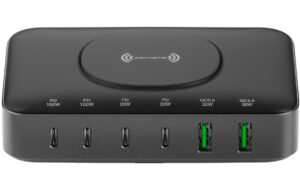 1587564 - Mediatech 4smarts 7in1 Ladestation, Wireless Charger Schwarz/Grau