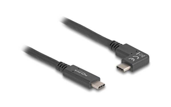 Delock USB 10 Gbps Kabel USB-C zu USB-C 1m Stecker/Stecker, gewinkelt, links/rechts kaufen Schweiz | Mediatech.ch