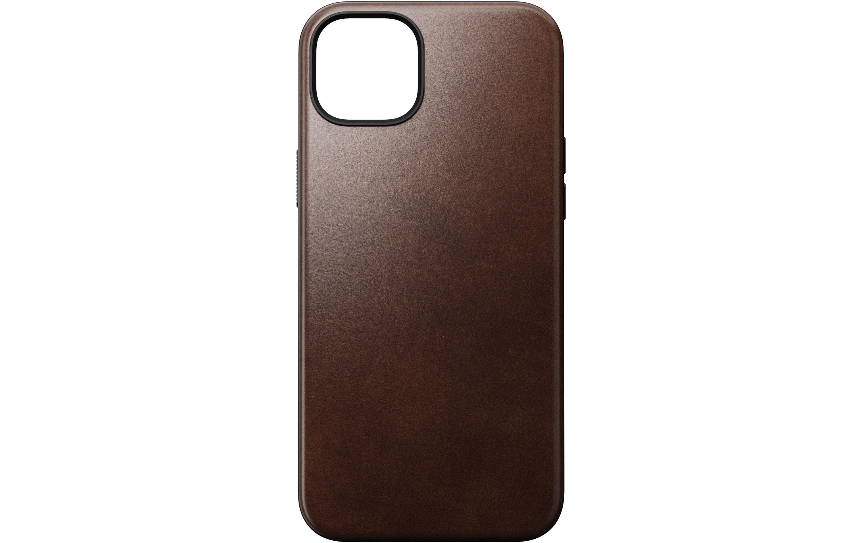 Nomad Etui Modern, Braun, Horween Leder fürs Apple iPhone 15 Plus