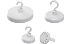 Magnetoplan Hakenmagnet 47 mm für 16 kg, 1 Stück, weiss