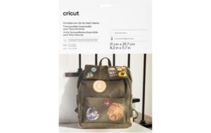 Cricut Aufbügelfolie Joy Xtra bedruckbar weiss, dunkle Stoffe, A4, 3 Bögen