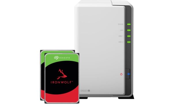 Synology DS223j, 2-bay NAS inkl. 2x 4TB HDD Seagate IronWolf kaufen Schweiz | Mediatech.ch