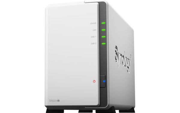 Synology DS223j, 2-bay NAS inkl. 2x 4TB HDD Seagate IronWolf
