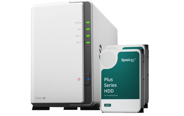 Synology DS223j, 2-bay NAS inkl. 2x 8TB HDD Synology Plus HAT33x kaufen Schweiz | Mediatech.ch