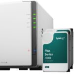 Synology DS223j, 2-bay NAS inkl. 2x 12TB HDD Synology Plus HAT33x