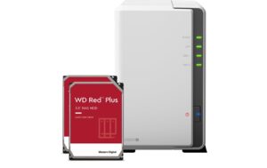 Synology DS223j, 2-bay NAS inkl. 2x 4TB HDD WD Red Plus