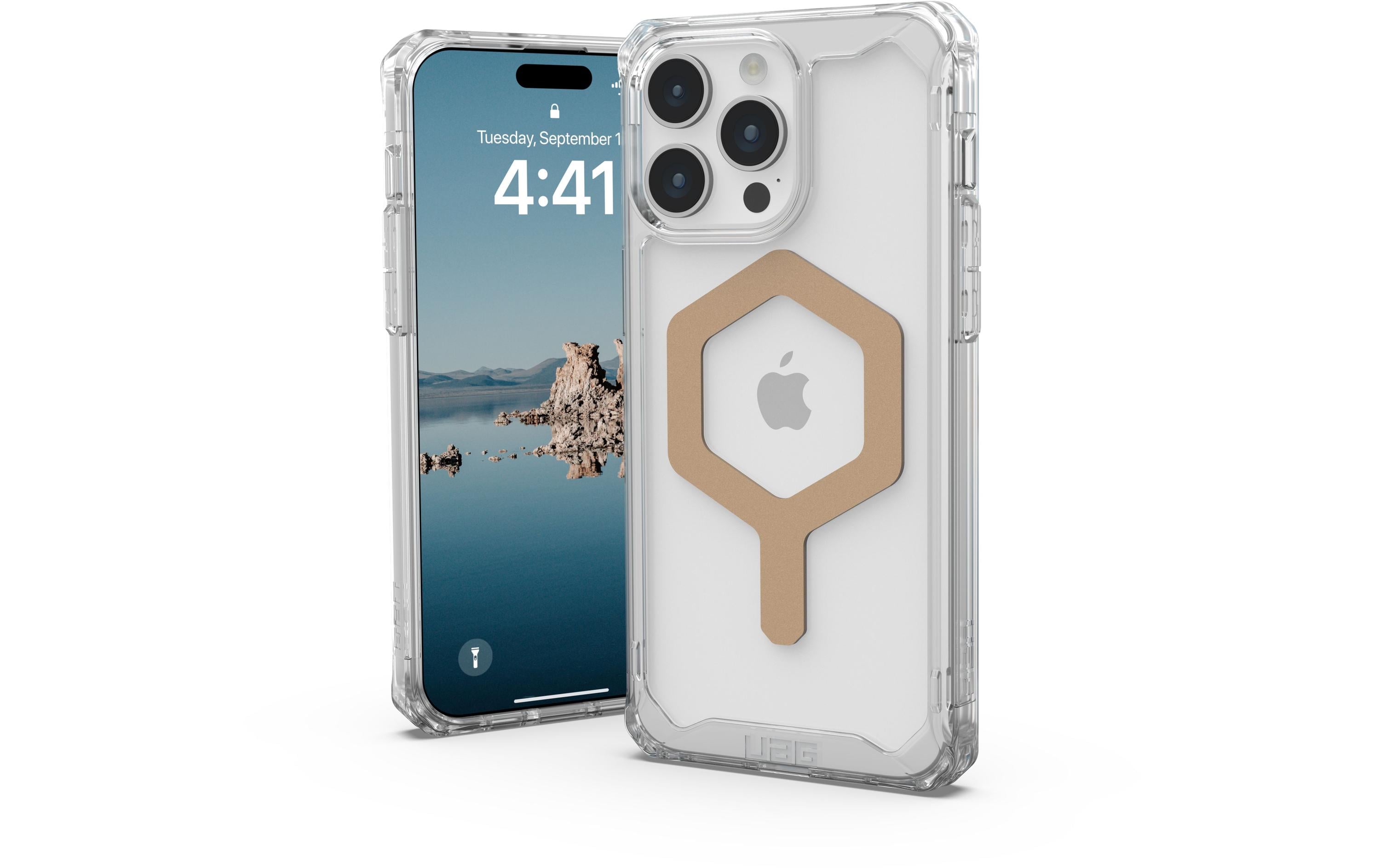 1598552_5 - Mediatech UAG Plyo Magsafe Ice/Gold für iPhone 15 Pro Max
