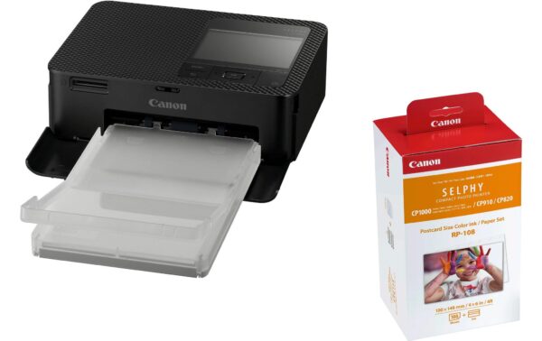 Canon Selphy CP1500 schwarz,300x300dpi,WLAN +RP-108