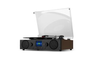 Audizio Tulsa Retro Plattenspieler, DAB+, FM, BT, holz