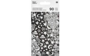Rico Design Leuchtsticker Weltall 10x19cm, 1 Blatt