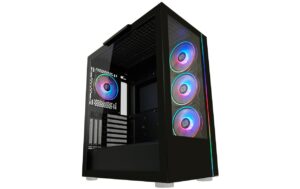 1602100 - Mediatech Lc-Power Midi Tower LC-808B-ON 5x 2,5 + 1x 3,5 intern