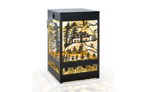 STT Recharge USB Lanterne Edelweiss 1LED, ww, 15x24.5cm, Timer 6/18