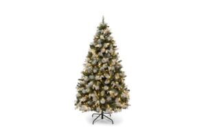 STT LED Weihnachtsbaum Frosted 220 600LED, ww, H220cm, green