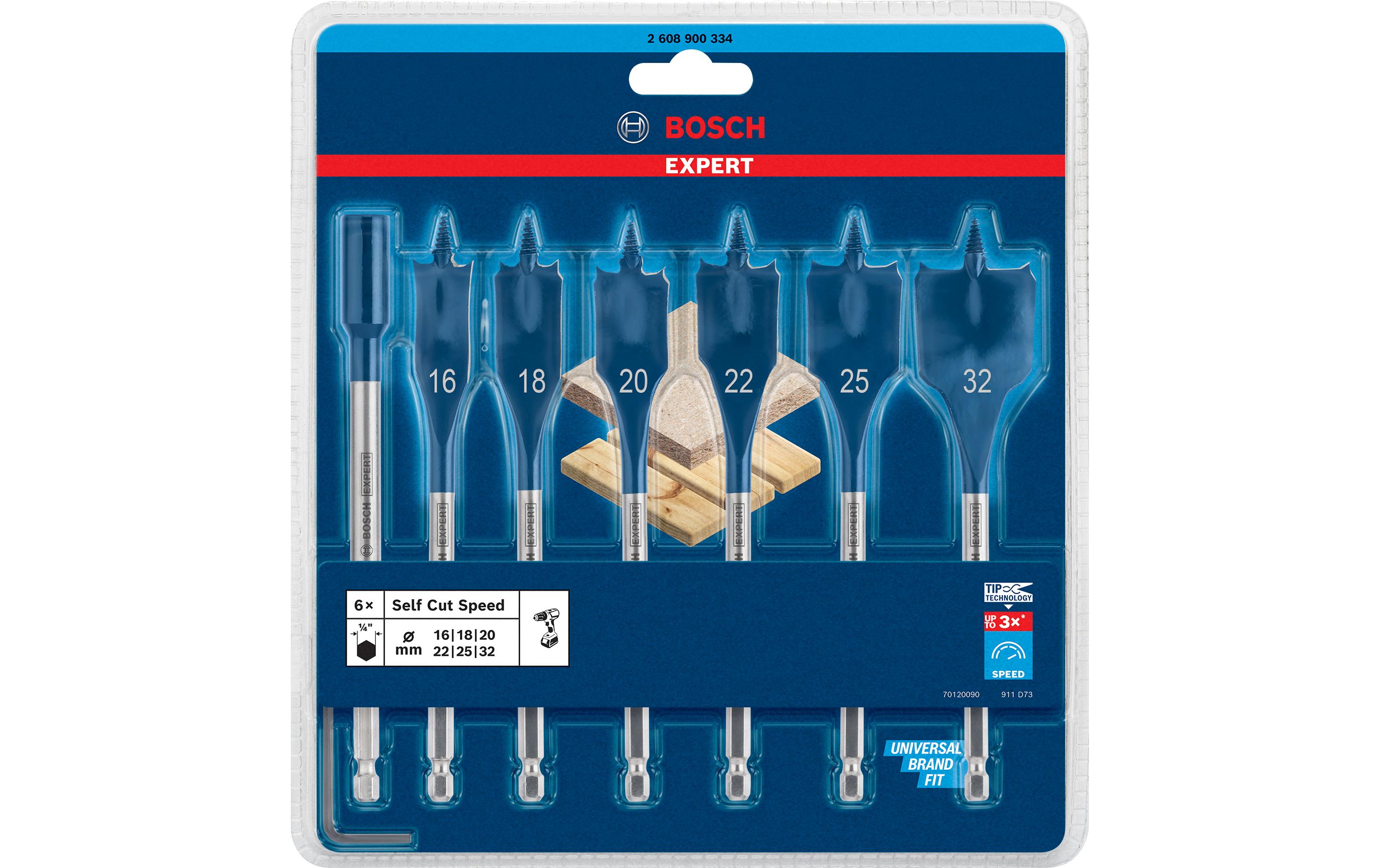1603990_1 - Mediatech EXPERT Self Cut Speed Flachfräsbohrer-Set 7-tlg