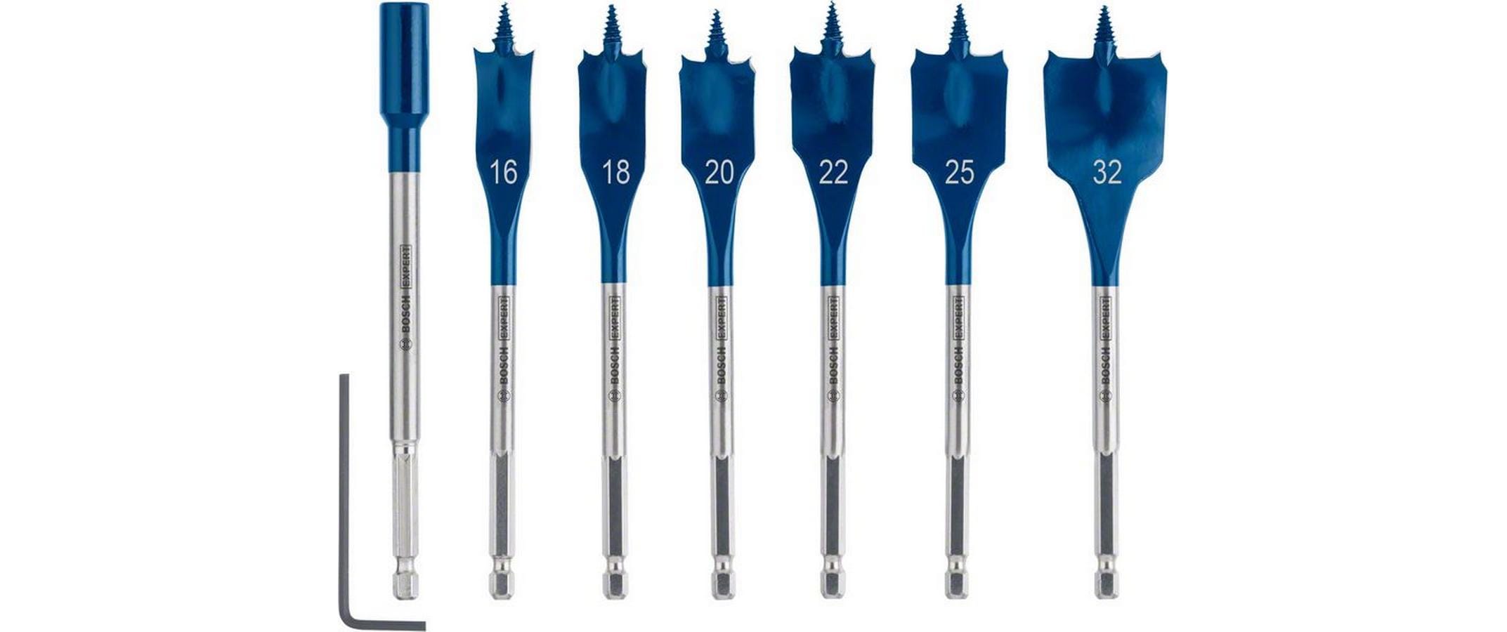 1603990_5 - Mediatech EXPERT Self Cut Speed Flachfräsbohrer-Set 7-tlg