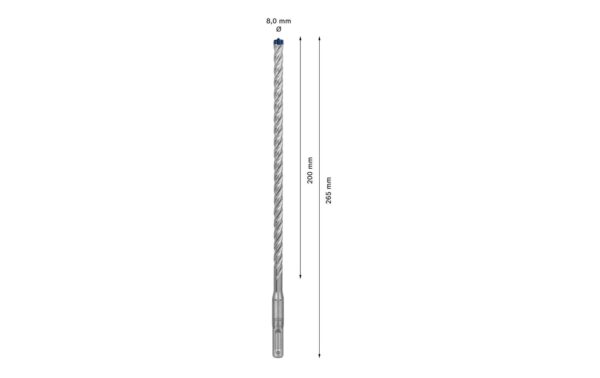 1604002_4 - Mediatech EXPERT SDS plus-7X Hammerbohrer. 8 x 200 x 265mm