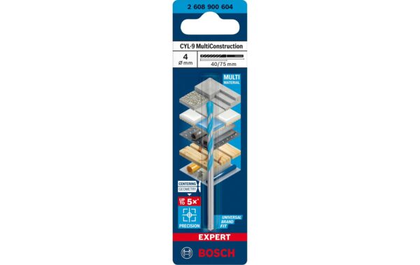 EXPERT CYL-9 MultiConstruction Bohrer. 4x40x75mm