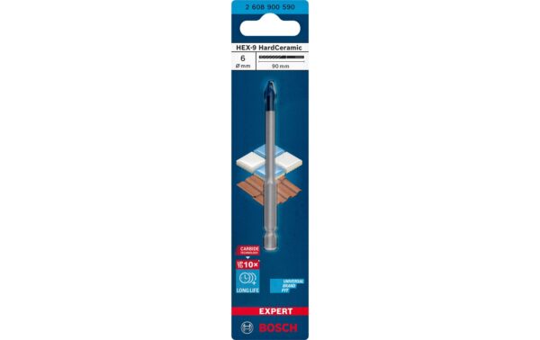 1604044_1 - Mediatech EXPERT HEX-9 HardCeramic Bohrer. 6 x 90mm