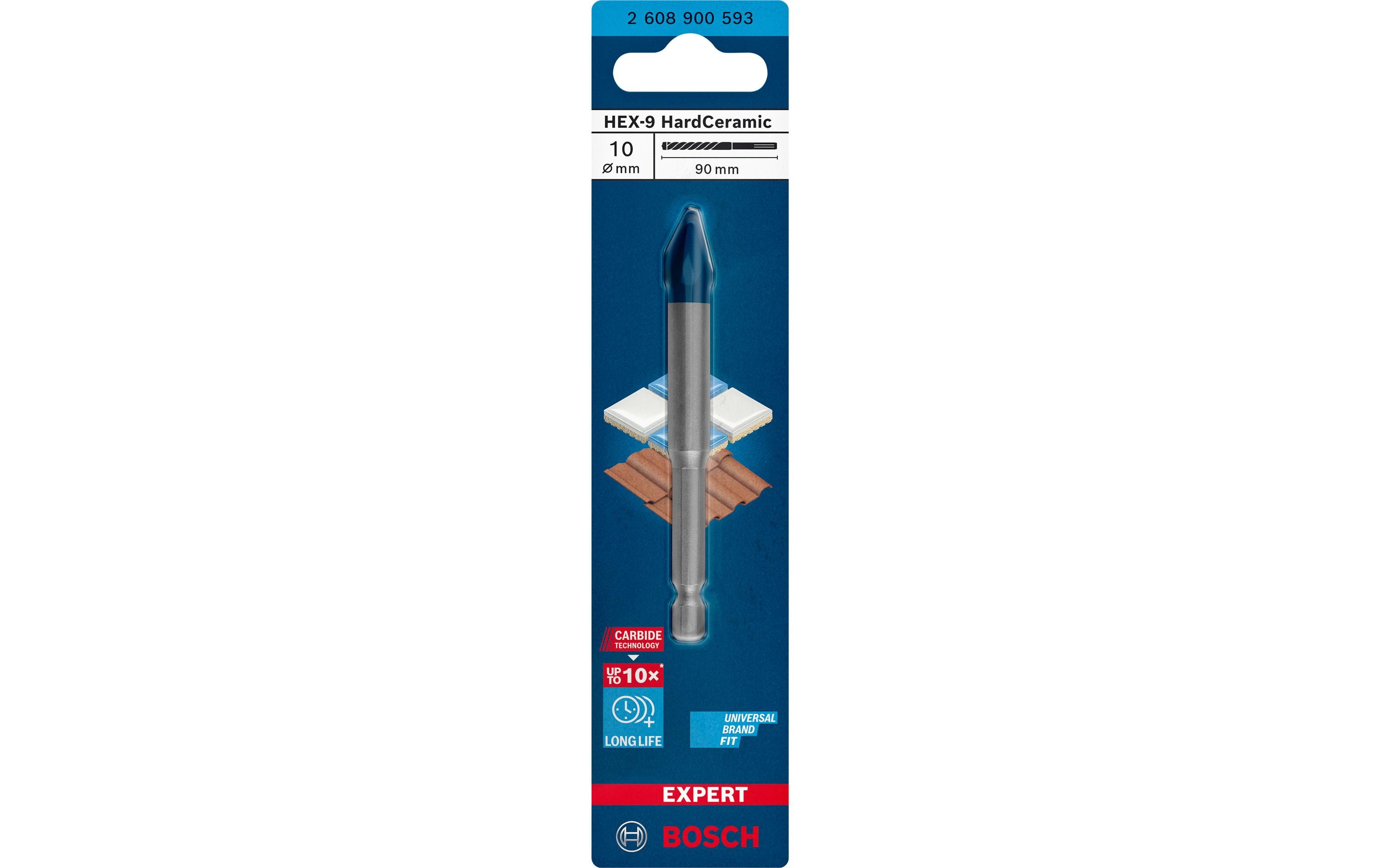 1604047_1 - Mediatech EXPERT HEX-9 HardCeramic Bohrer. 10 x 90mm