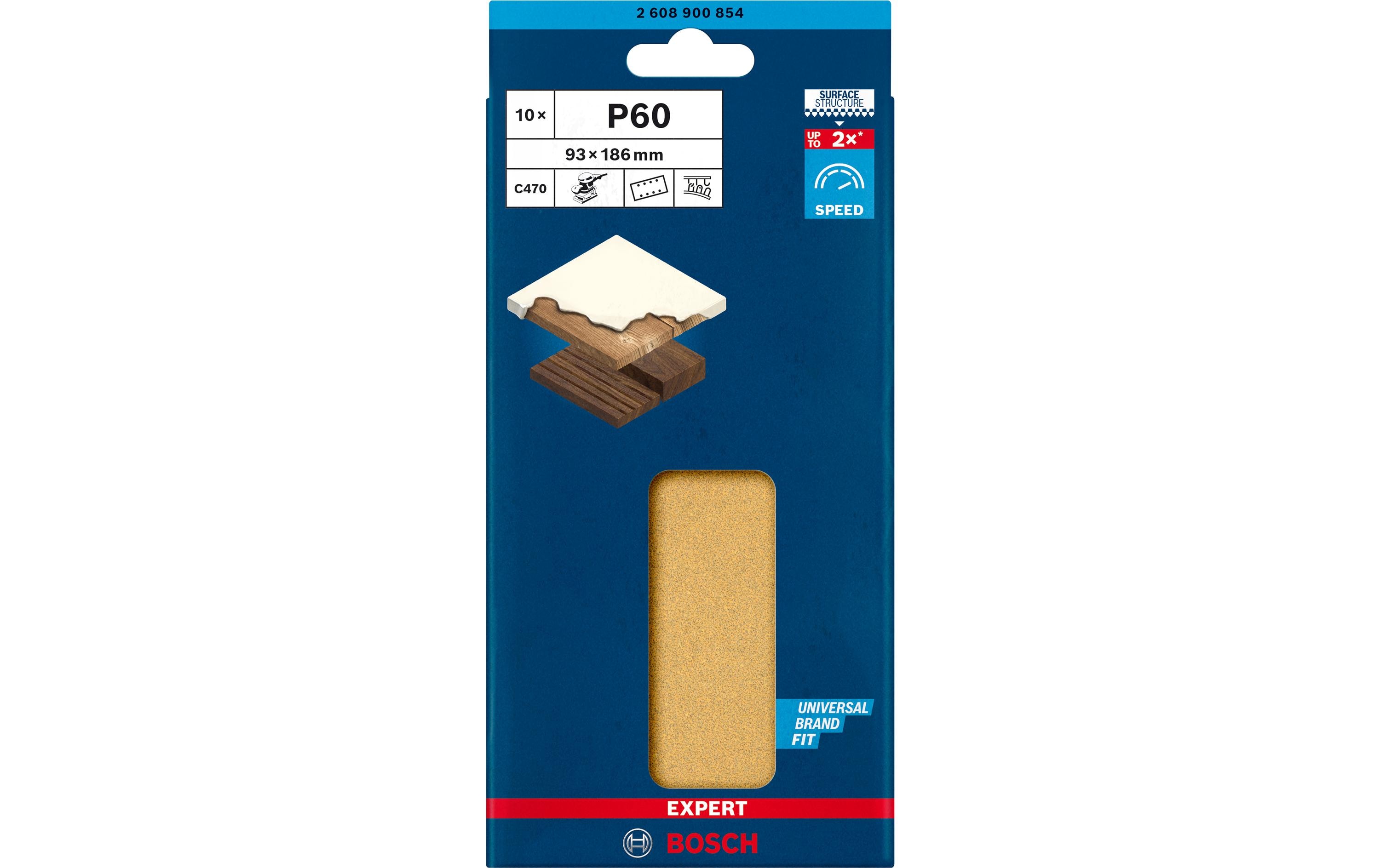 1604153_1 - Mediatech EXPERT C470 Schleifpapier. 93 x 186mm. G 60. 10-tlg.