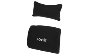 onit Stuhl Kopf- & Rückenkissen schwarz / Memory Foam / Set 2 tlg. für Pre