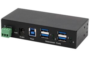 EXSYS EX-11244HMS, 4-Ports USB3.2gen1 HUB 15KV ESD Schutz für Wand + DIN-Rail Montage kaufen Schweiz | Mediatech.ch