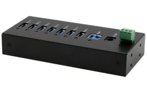 EXSYS EX-11247HMS, 7-Ports USB3.2gen1 HUB Schutz für Wand und DIN-Rail Montage