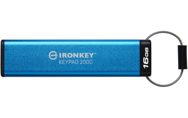 Kingston IronKey Keypad 200, 16GB USB3.2(Typ-C),256bit-AES,FIPS 140-3,Level 3