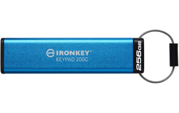 1608273 - Mediatech Kingston IronKey Keypad 200, 256GB USB3.2(Typ-C),256bit-AES,FIPS 140-3,Level 3