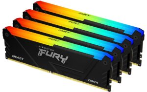 Kingston FURY Beast RGB DDR4 32GB 4-Kit 3200MT/s 4x 8GB, CL16, 1.2V, 288Pin kaufen | Mediatech.ch