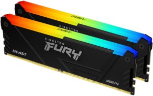 FURY Beast RGB DDR4 32GB 2-Kit 3200MT/s 2x 16GB, CL16, 1.2V, 288Pin