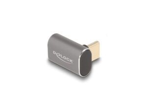 Delock Adapter USB-C Stecker zu Buchse 40 Gbps, 100 W, 8K 60Hz, gehäuse: Metall