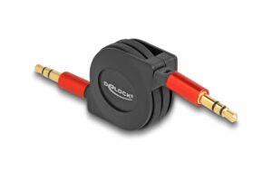 1610531 - Mediatech Delock Audio Aufrollkabel 3.5mm 3 Pin Klinkenstecker/Klinkenstecker, 90cm kaufen Schweiz | Mediatech.ch