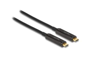 Delock Aktives USB Typ-C Video Kabel, 5m Schwarz, Auflösung bis 3840 x 2160 @ 60 Hz