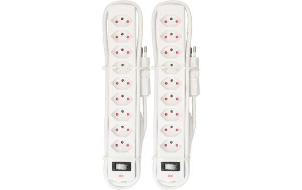 Max Hauri Doppelpack Steckdosenleiste Safety Line, 9xT13, weiss kaufen Schweiz | Mediatech.ch