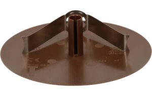 Max Hauri Deckenrosette rund flach braun, Federbügel steckbar