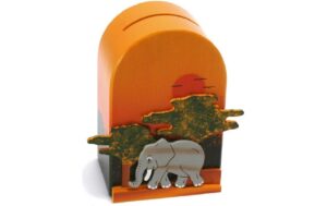 Weizenkorn Spardose Elefant Holz, 13x7x14 cm (BxHxT)
