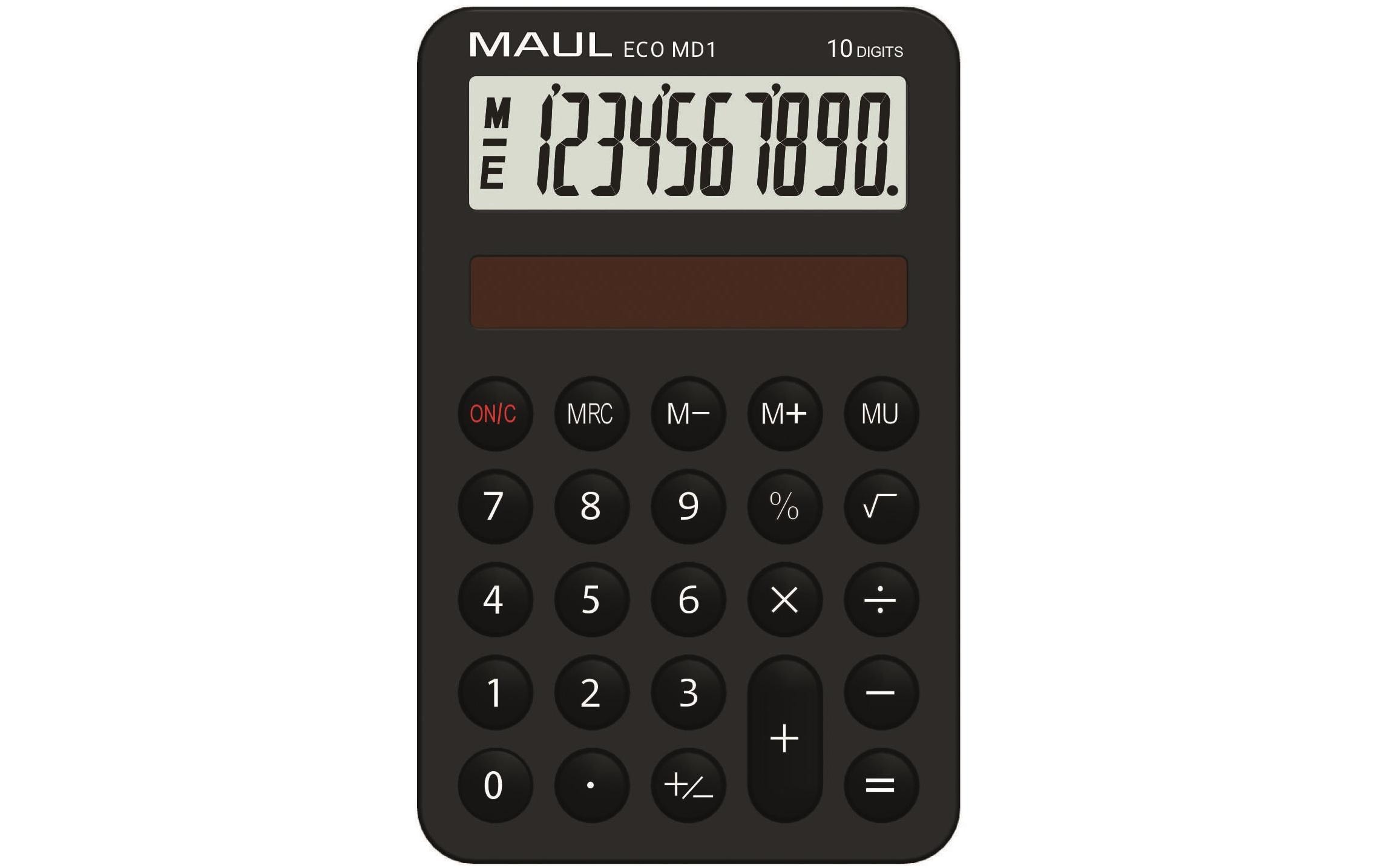 Maul Tischrechner ECO MD1 10 Stellen, schwarz kaufen Schweiz | Mediatech.ch